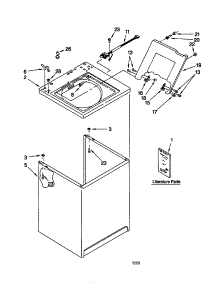 Top And Cabinet parts for Kenmore Washer 110.20402990 (11020402990, 110 20402990) from AppliancePartsPros.com