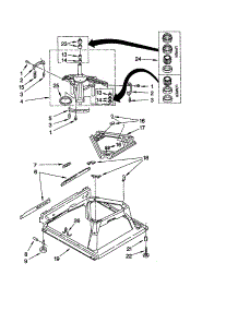 Machine Base parts for Kenmore Washer 110.20602992 (11020602992, 110 20602992) from AppliancePartsPros.com