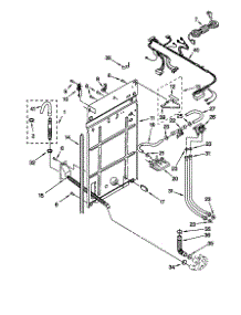 Rear Panel parts for Kenmore Washer 110.20802990 (11020802990, 110 20802990) from AppliancePartsPros.com