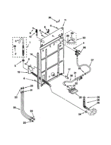 Rear Panel parts for Kenmore Washer 110.20872990 (11020872990, 110 20872990) from AppliancePartsPros.com