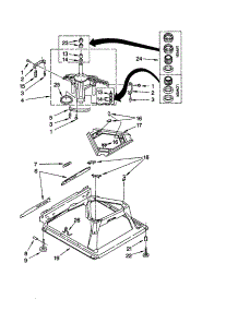 Machine Base parts for Kenmore Washer 110.20872991 (11020872991, 110 20872991) from AppliancePartsPros.com