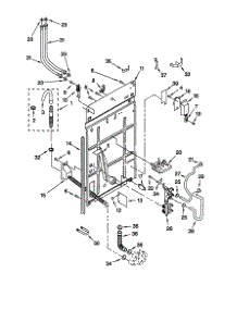 Rear Panel parts for Kenmore Washer 110.20932991 (11020932991, 110 20932991) from AppliancePartsPros.com