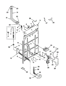 Rear Panel parts for Kenmore Washer 110.20936992 (11020936992, 110 20936992) from AppliancePartsPros.com