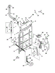 Rear Panel parts for Kenmore Washer 110.20956992 (11020956992, 110 20956992) from AppliancePartsPros.com