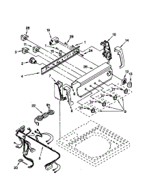 Control Panel parts for Kenmore Washer 110.20957991 (11020957991, 110 20957991) from AppliancePartsPros.com