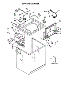 Top And Cabinet parts for Kenmore Washer 110.20972990 (11020972990, 110 20972990) from AppliancePartsPros.com