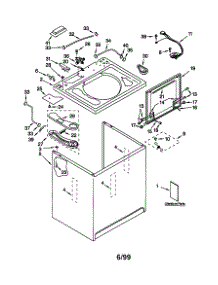 Top And Cabinet parts for Kenmore Washer 110.20982990 (11020982990, 110 20982990) from AppliancePartsPros.com