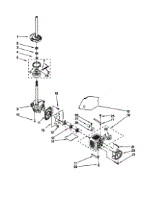 Brake / Clutch / Gearcase / Motor / Pump parts for Kenmore Washer 110.20982990 (11020982990, 110 20982990) from AppliancePartsPros.com