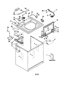 Top And Cabinet parts for Kenmore Washer 110.20982991 (11020982991, 110 20982991) from AppliancePartsPros.com