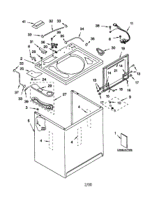 Top And Cabinet parts for Kenmore Washer 110.20982992 (11020982992, 110 20982992) from AppliancePartsPros.com