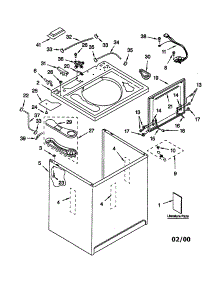 Top And Cabinet parts for Kenmore Washer 110.20997991 (11020997991, 110 20997991) from AppliancePartsPros.com