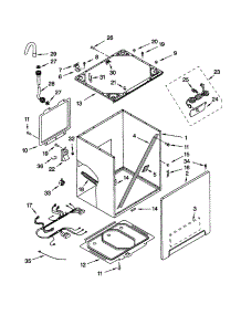 Cabinet And Frame parts for Kenmore Washer 110.21082000 (11021082000, 110 21082000) from AppliancePartsPros.com
