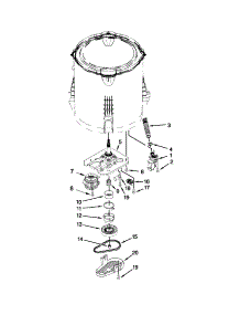 Gearcase, Motor And Pump Parts parts for Kenmore Washer 110.21182013 (11021182013, 110 21182013) from AppliancePartsPros.com