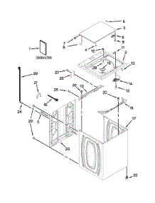Top And Cabinet Parts parts for Kenmore Washer 110.21392013 (11021392013, 110 21392013) from AppliancePartsPros.com