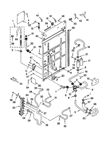 Rear Panel parts for Kenmore Washer 110.22036100 (11022036100, 110 22036100) from AppliancePartsPros.com