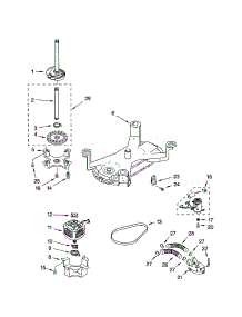Brake, Motor And Pump parts for Kenmore Washer 110.22062102 (11022062102, 110 22062102) from AppliancePartsPros.com