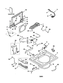 Top And Lid parts for Kenmore Washer 110.22082100 (11022082100, 110 22082100) from AppliancePartsPros.com