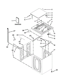 Top And Cabinet Parts parts for Kenmore Washer 110.22102310 (11022102310, 110 22102310) from AppliancePartsPros.com