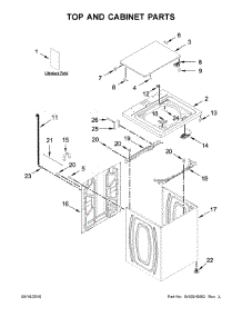 Top And Cabinet Parts parts for Kenmore Washer 110.22332511 (11022332511, 110 22332511) from AppliancePartsPros.com