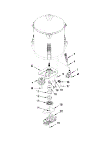 Gearcase, Motor And Pump Parts parts for Kenmore Washer 110.22342511 (11022342511, 110 22342511) from AppliancePartsPros.com