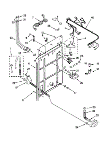 Rear Panel parts for Kenmore Washer 110.22442100 (11022442100, 110 22442100) from AppliancePartsPros.com