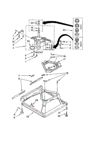 Machine Base parts for Kenmore Washer 110.22692101 (11022692101, 110 22692101) from AppliancePartsPros.com