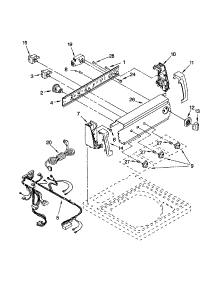 Control Panel parts for Kenmore Washer 110.22712100 (11022712100, 110 22712100) from AppliancePartsPros.com