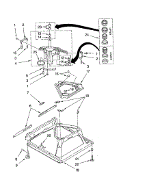 Machine Base parts for Kenmore Washer 110.22852101 (11022852101, 110 22852101) from AppliancePartsPros.com