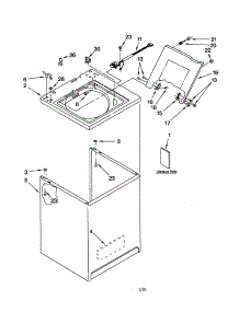 Top And Cabinet parts for Kenmore Washer 110.22872100 (11022872100, 110 22872100) from AppliancePartsPros.com