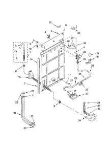 Rear Panel parts for Kenmore Washer 110.22872101 (11022872101, 110 22872101) from AppliancePartsPros.com
