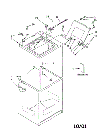 Top And Cabinet parts for Kenmore Washer 110.22924101 (11022924101, 110 22924101) from AppliancePartsPros.com