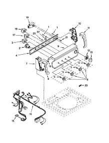Control Panel parts for Kenmore Washer 110.22992100 (11022992100, 110 22992100) from AppliancePartsPros.com