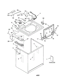 Top And Cabinet parts for Kenmore Washer 110.22996103 (11022996103, 110 22996103) from AppliancePartsPros.com