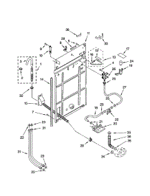 Rear Panel parts for Kenmore Washer 110.23014101 (11023014101, 110 23014101) from AppliancePartsPros.com
