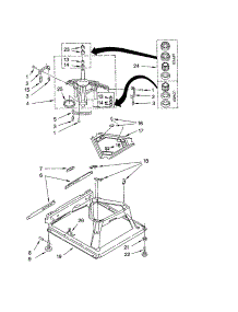 Machine Base parts for Kenmore Washer 110.23024102 (11023024102, 110 23024102) from AppliancePartsPros.com