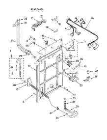 Rear Panel parts for Kenmore Washer 110.23732200 (11023732200, 110 23732200) from AppliancePartsPros.com