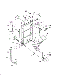 Rear Panel parts for Kenmore Washer 110.23912101 (11023912101, 110 23912101) from AppliancePartsPros.com