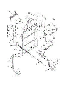 Rear Panel parts for Kenmore Washer 110.23912102 (11023912102, 110 23912102) from AppliancePartsPros.com