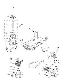 Brake, Motor And Pump Parts parts for Kenmore Washer 110.24086200 (11024086200, 110 24086200) from AppliancePartsPros.com