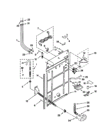 Rear Panel parts for Kenmore Washer 110.24652300 (11024652300, 110 24652300) from AppliancePartsPros.com