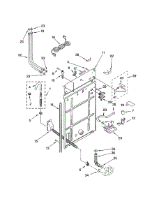 Rear Panel parts for Kenmore Washer 110.24822200 (11024822200, 110 24822200) from AppliancePartsPros.com