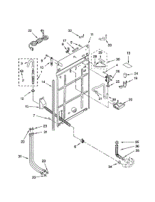 Rear Panel parts for Kenmore Washer 110.24924200 (11024924200, 110 24924200) from AppliancePartsPros.com