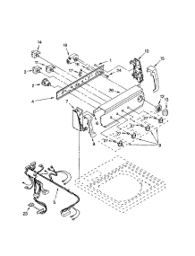 Control Panel parts for Kenmore Washer 110.24932201 (11024932201, 110 24932201) from AppliancePartsPros.com