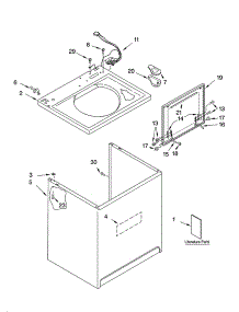 Top And Cabinet Parts parts for Kenmore Washer 110.24942300 (11024942300, 110 24942300) from AppliancePartsPros.com