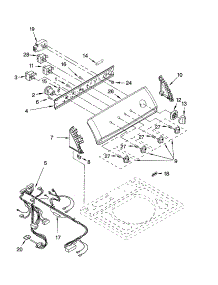 Control Panel Parts parts for Kenmore Washer 110.24956301 (11024956301, 110 24956301) from AppliancePartsPros.com