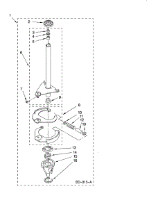 Brake And Drive Tube Parts parts for Kenmore Washer 110.24966300 (11024966300, 110 24966300) from AppliancePartsPros.com