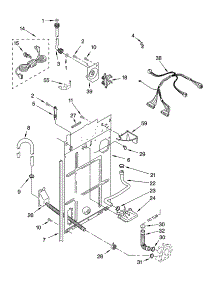Rear Panel Parts parts for Kenmore Washer 110.26152500 (11026152500, 110 26152500) from AppliancePartsPros.com