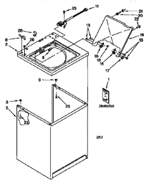 Top And Cabinet parts for Kenmore Washer 110.26292691 (11026292691, 110 26292691) from AppliancePartsPros.com