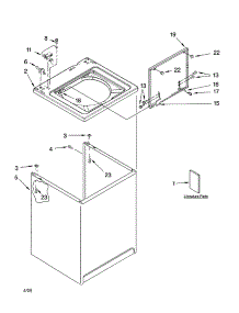 Top And Cabinet Parts parts for Kenmore Washer 110.26322500 (11026322500, 110 26322500) from AppliancePartsPros.com