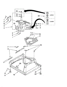 Machine Base Parts parts for Kenmore Washer 110.26322502 (11026322502, 110 26322502) from AppliancePartsPros.com